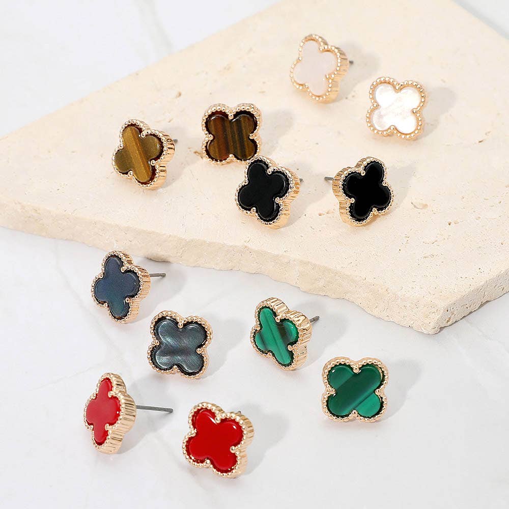 Quatrefoil Stud Earrings