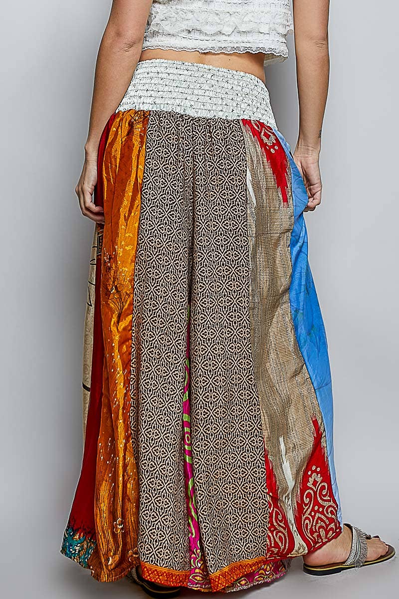 1B. One-of-a-Kind POL Smocked Waist Printed Wide Leg Pants