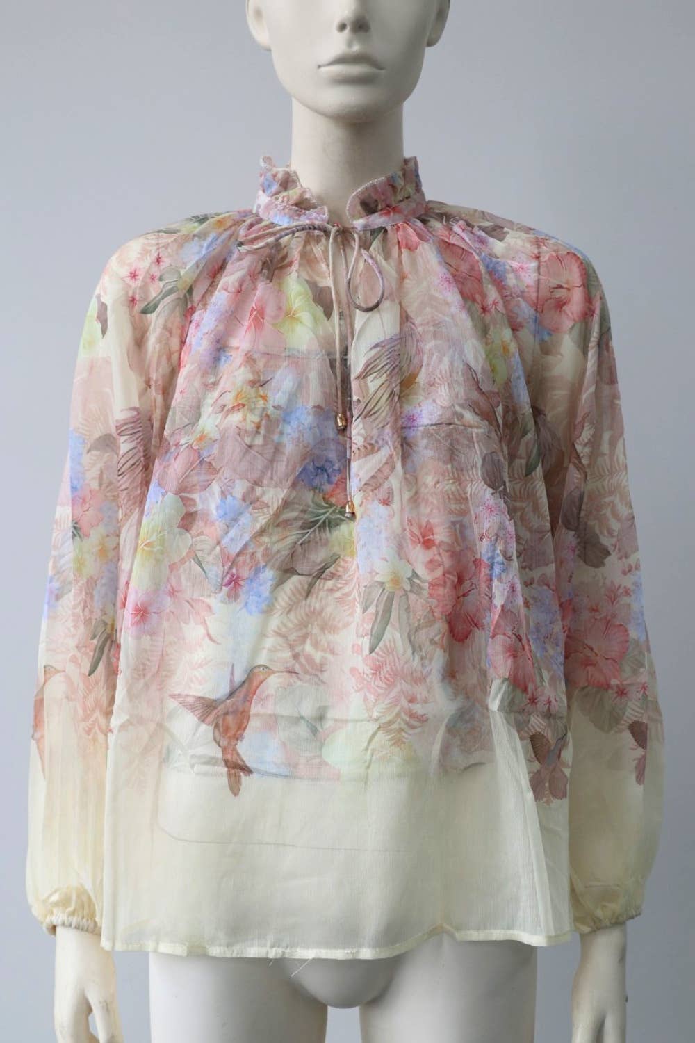 Tropical Floral Blouse and Shorts Set
