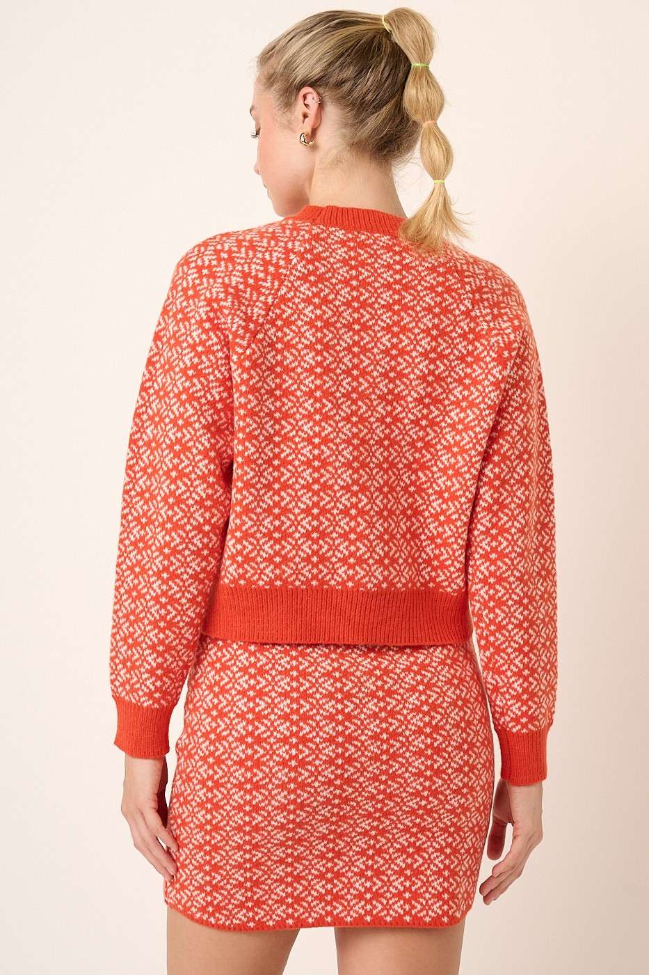 SNOWFLAKE PATTERN SWEATER SKIRT SET