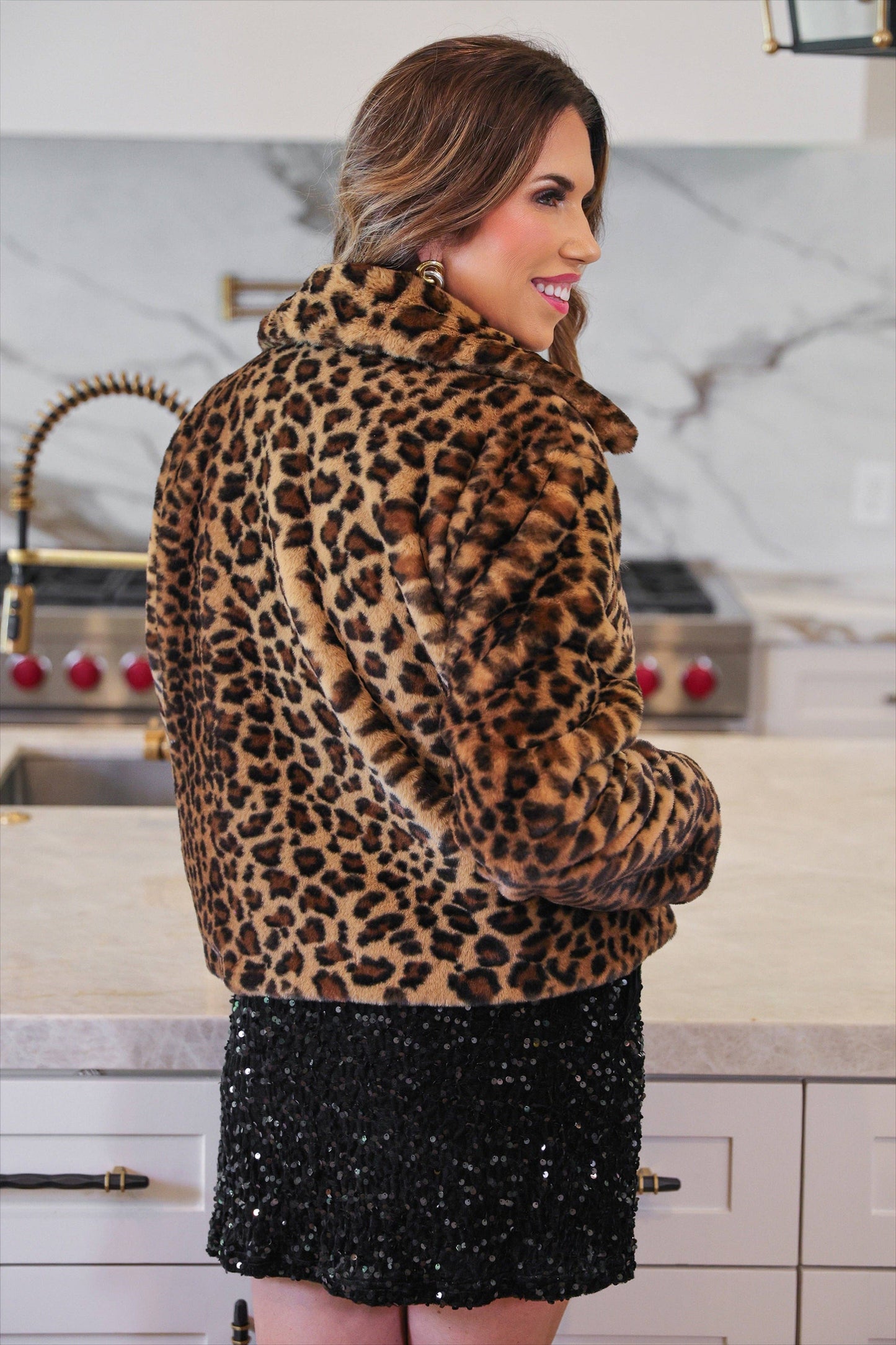 After Midnight Faux Fur Leopard Jacket