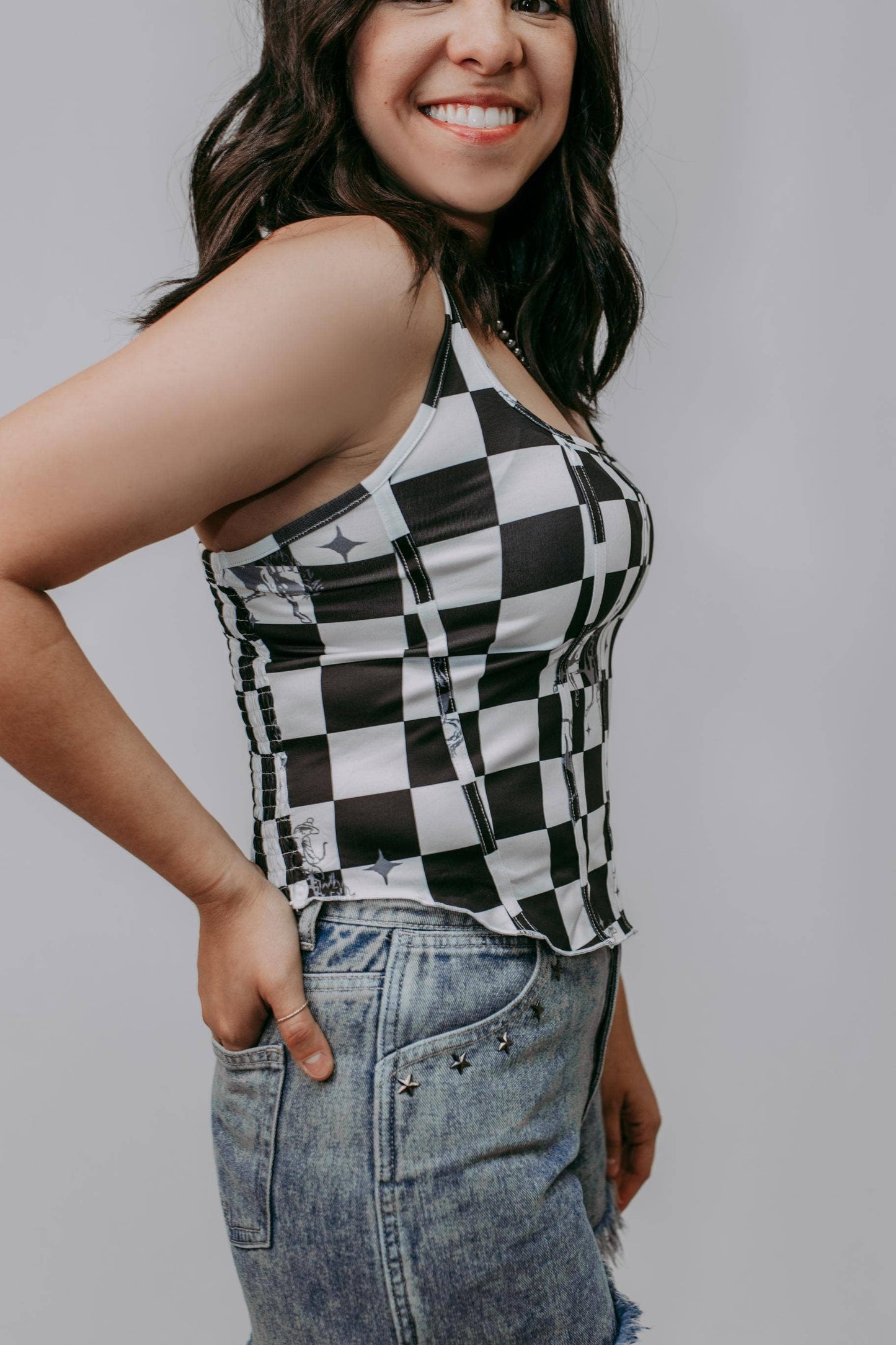 MK629 Checkered Corset
