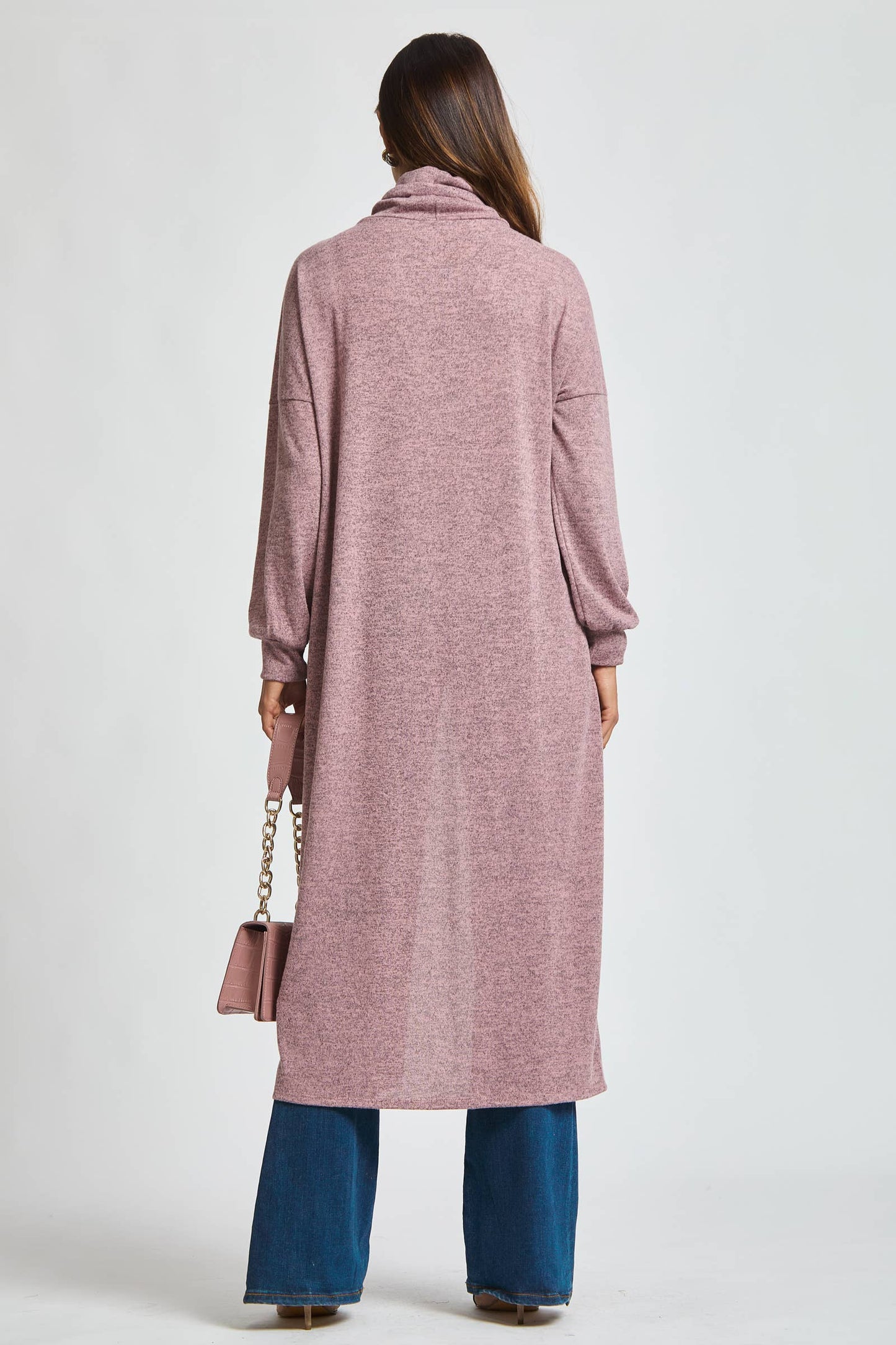Flowy Surplice Wrap Duster