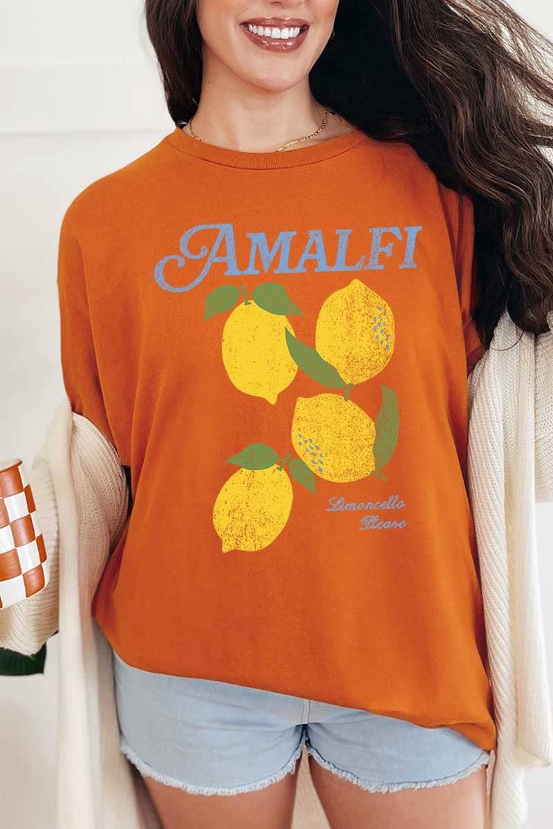 Amalfi Lemon Graphic Heavy Cotton Tee