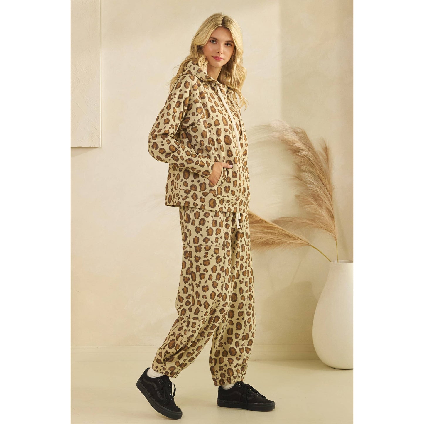 Printed French Terry Pants: Camo B / M