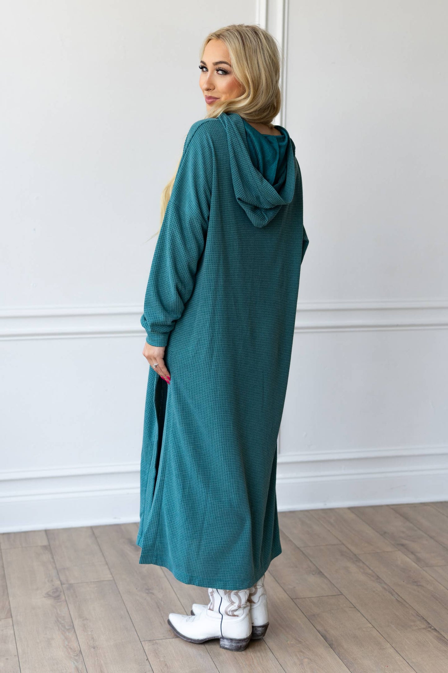 Waffle Knit Thermal Duster