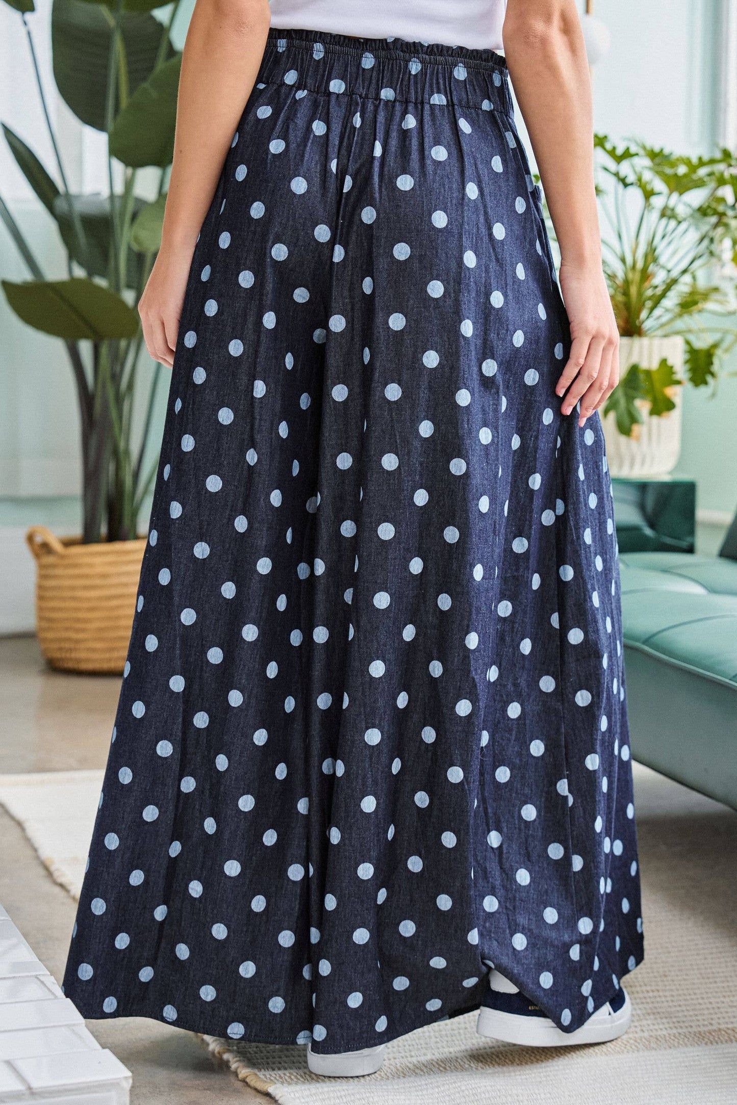 Perfectly Polka Dot Pintuck Pants