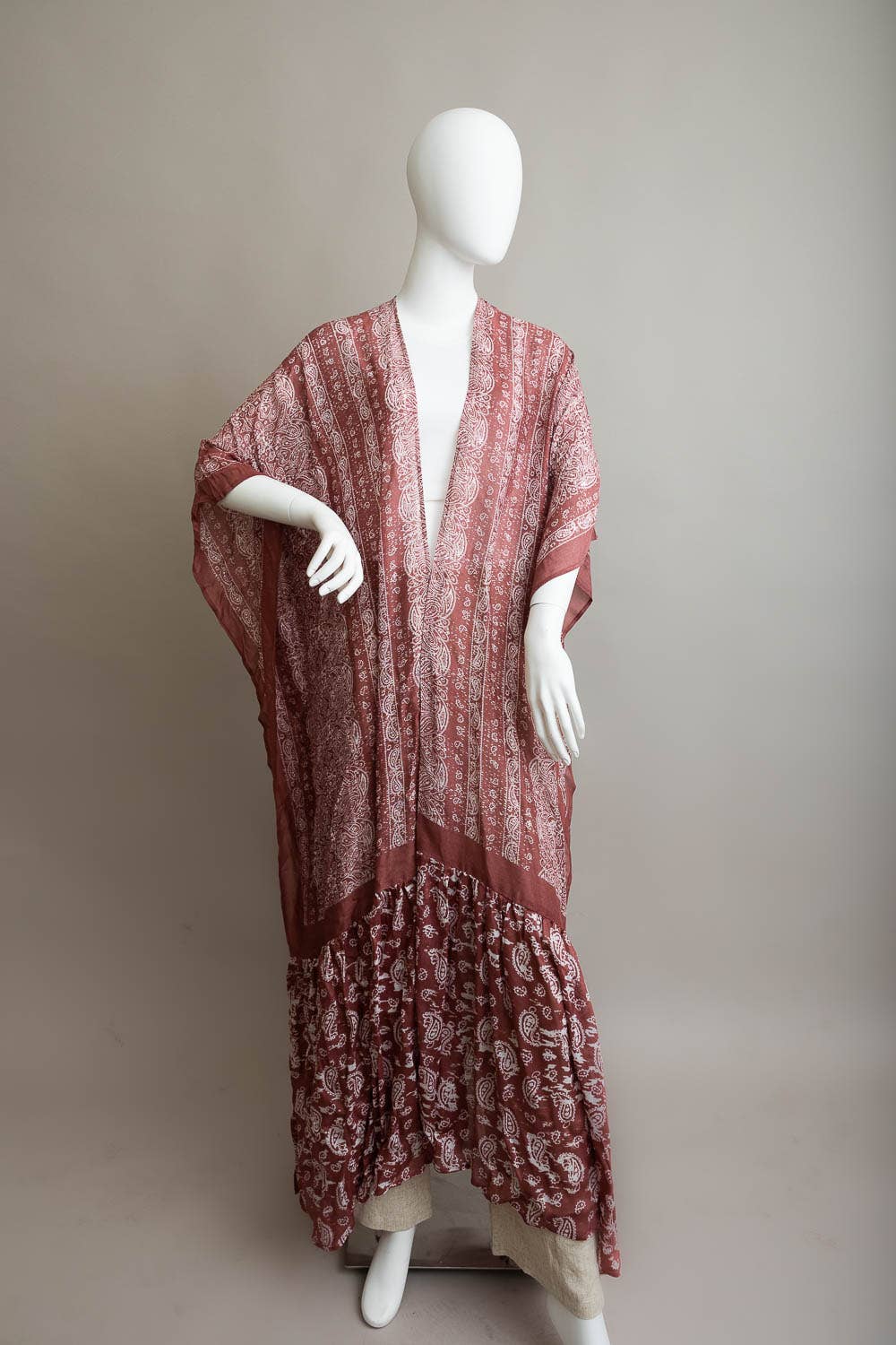 Paisley Perfection Free Flow Kimono 🦋 - Boho: Olive