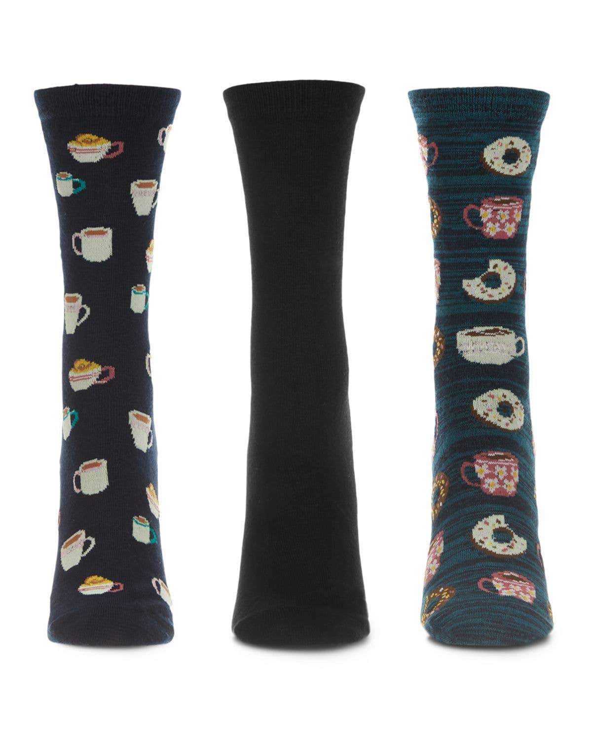 MeMoi Donut Heaven Bamboo Crew 3 Pair Pack