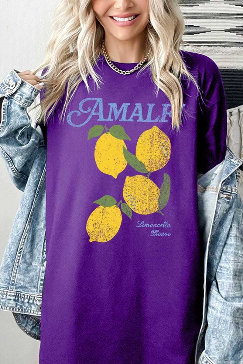 Amalfi Lemon Graphic Heavy Cotton Tee