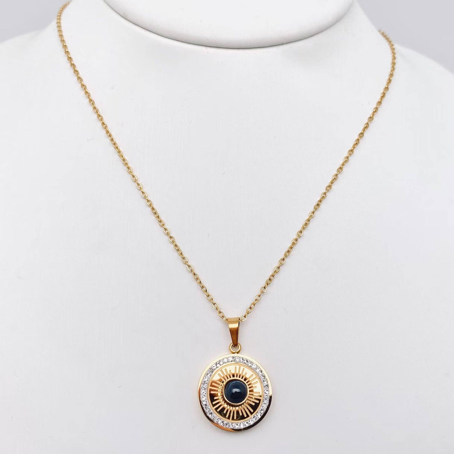 "I Love You" Projection In 100 Languages Couple Necklace-FGS