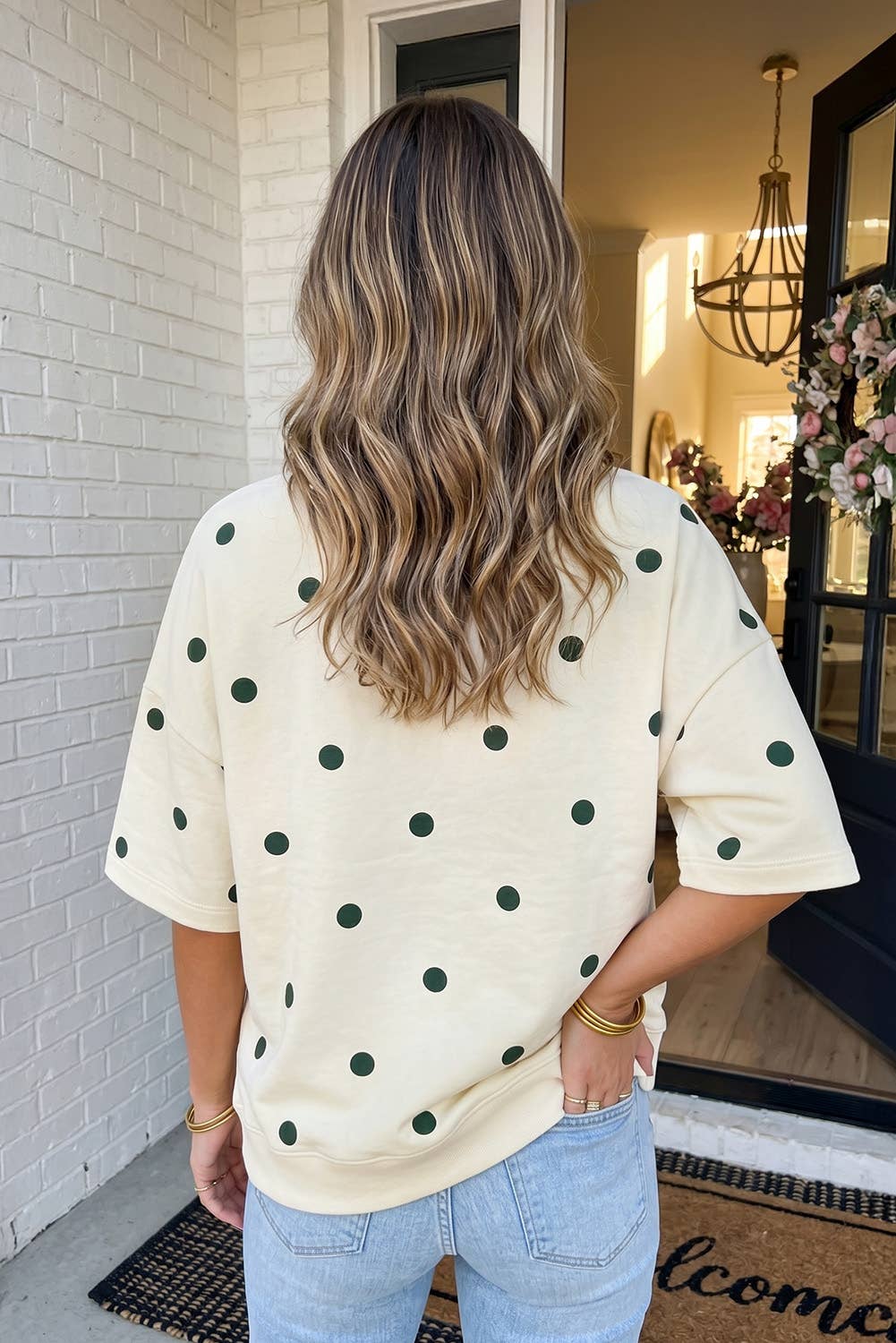 LAS Polka Dot Oversize Blouse (S-XL)