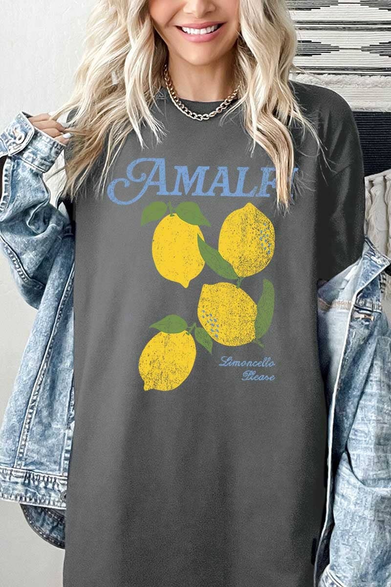Amalfi Lemon Graphic Heavy Cotton Tee