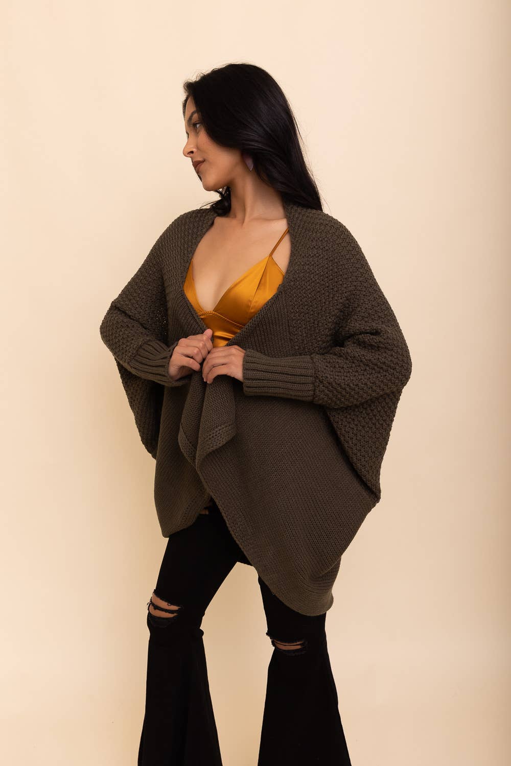 Bestselling Bat Sleeve Knit Cardigan! 🦇: Gray