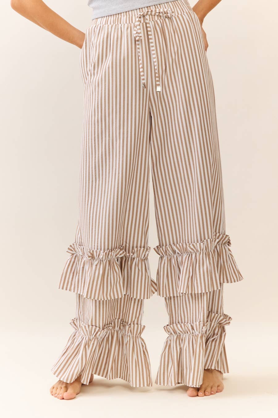 Oddi Striped Pull-on Maxi Pants