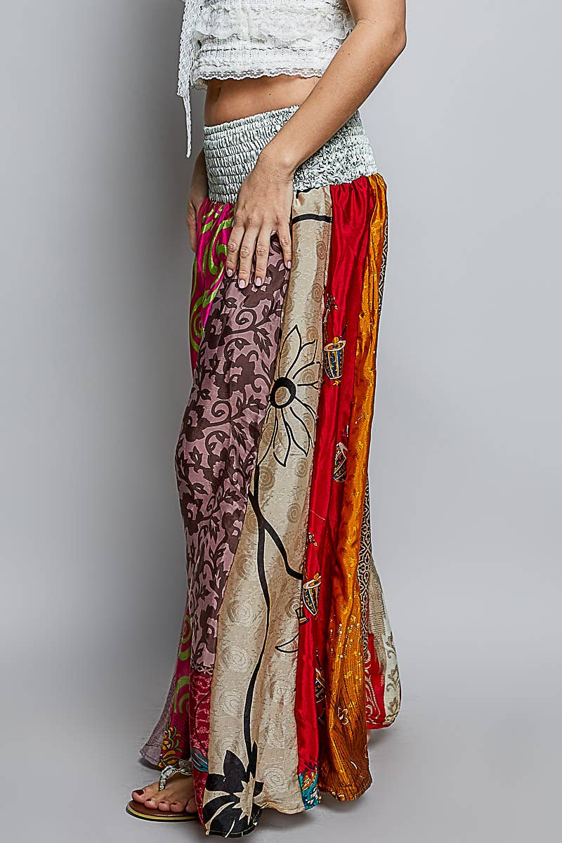 1B. One-of-a-Kind POL Smocked Waist Printed Wide Leg Pants