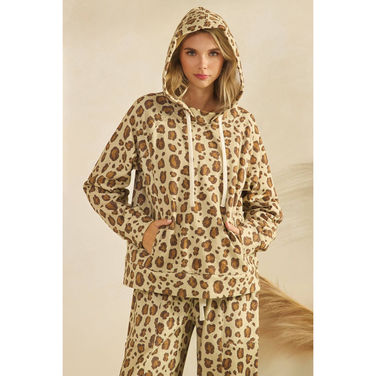 Printed French Terry Hoodie: Camo B / M