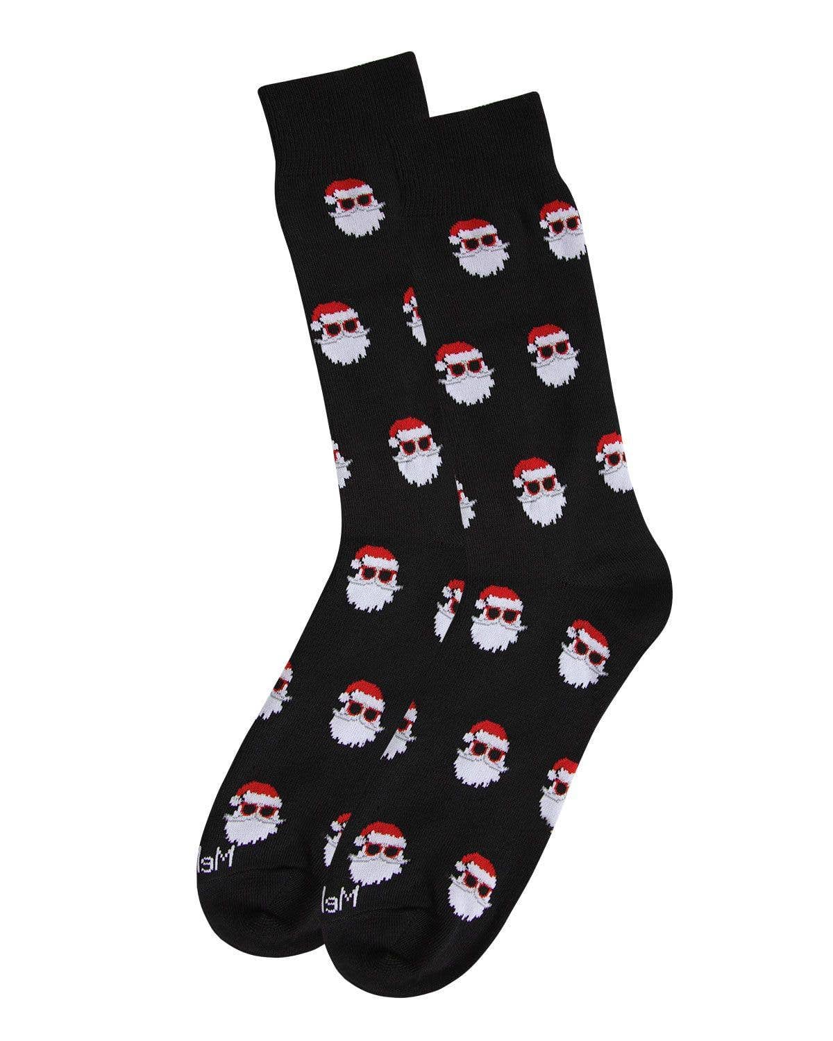 MeMoi Santa Shades Men's Crew Socks