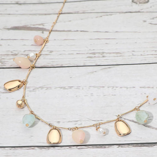 Mixed Charm Station Necklace