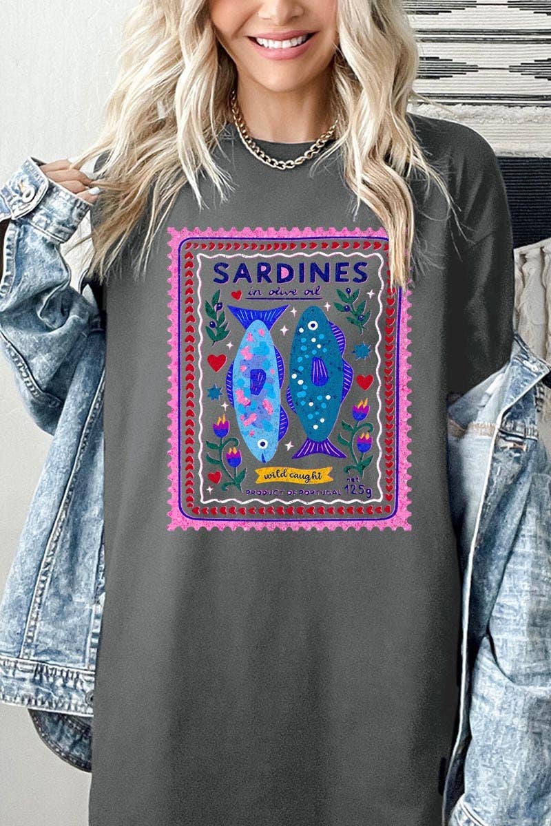 Sardines Graphic Heavy Cotton Tee