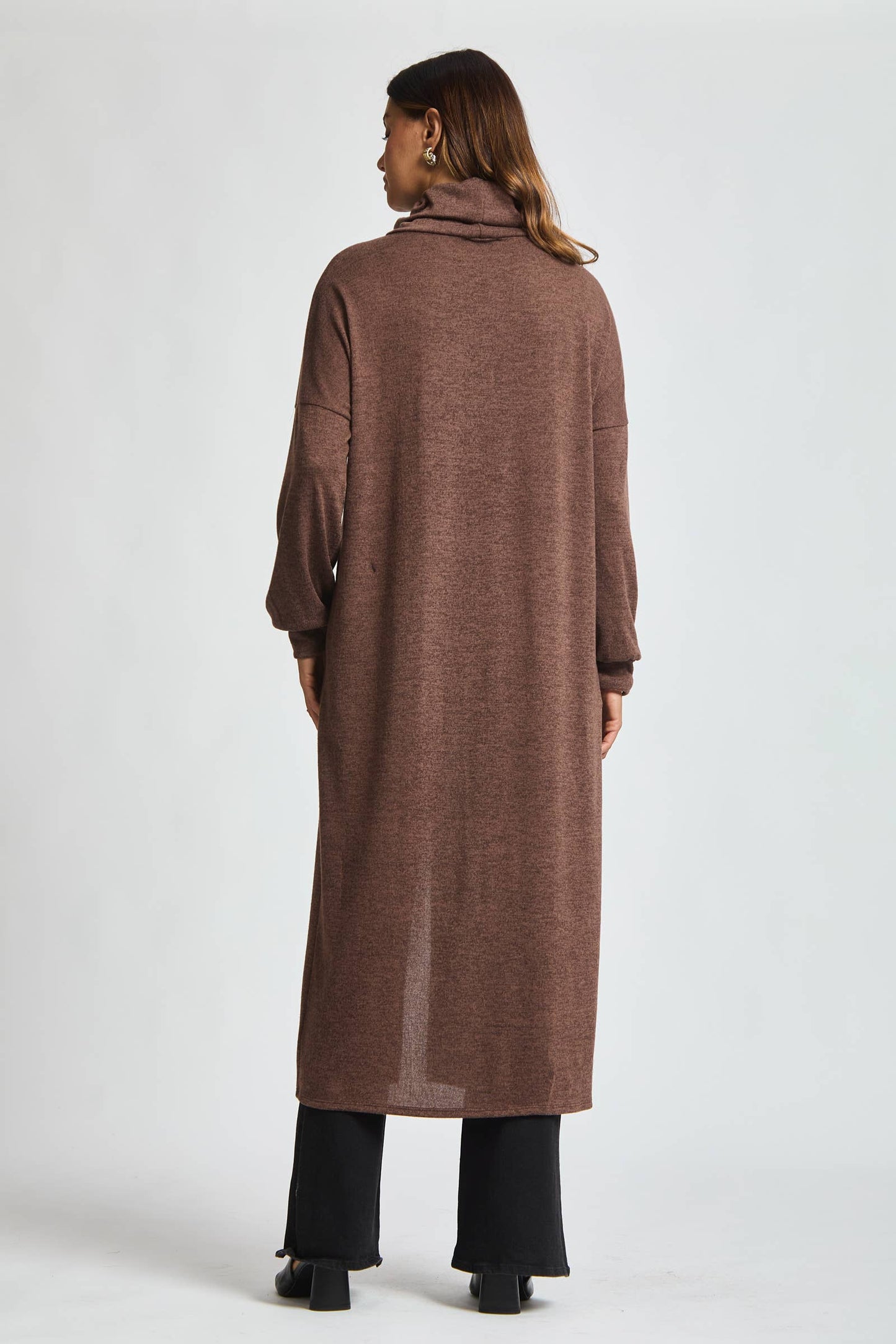 Flowy Surplice Wrap Duster