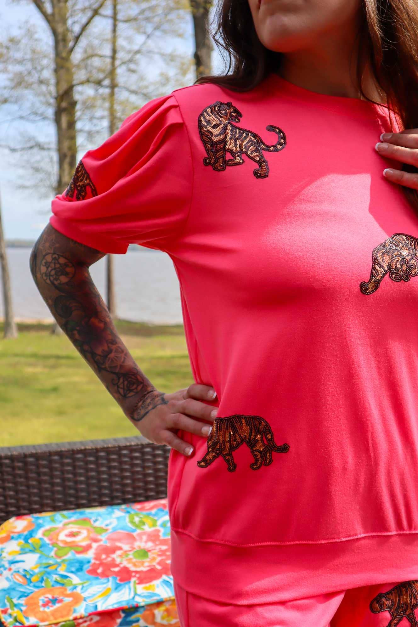 MK329 Sexy Beast Sequin Tiger Sets