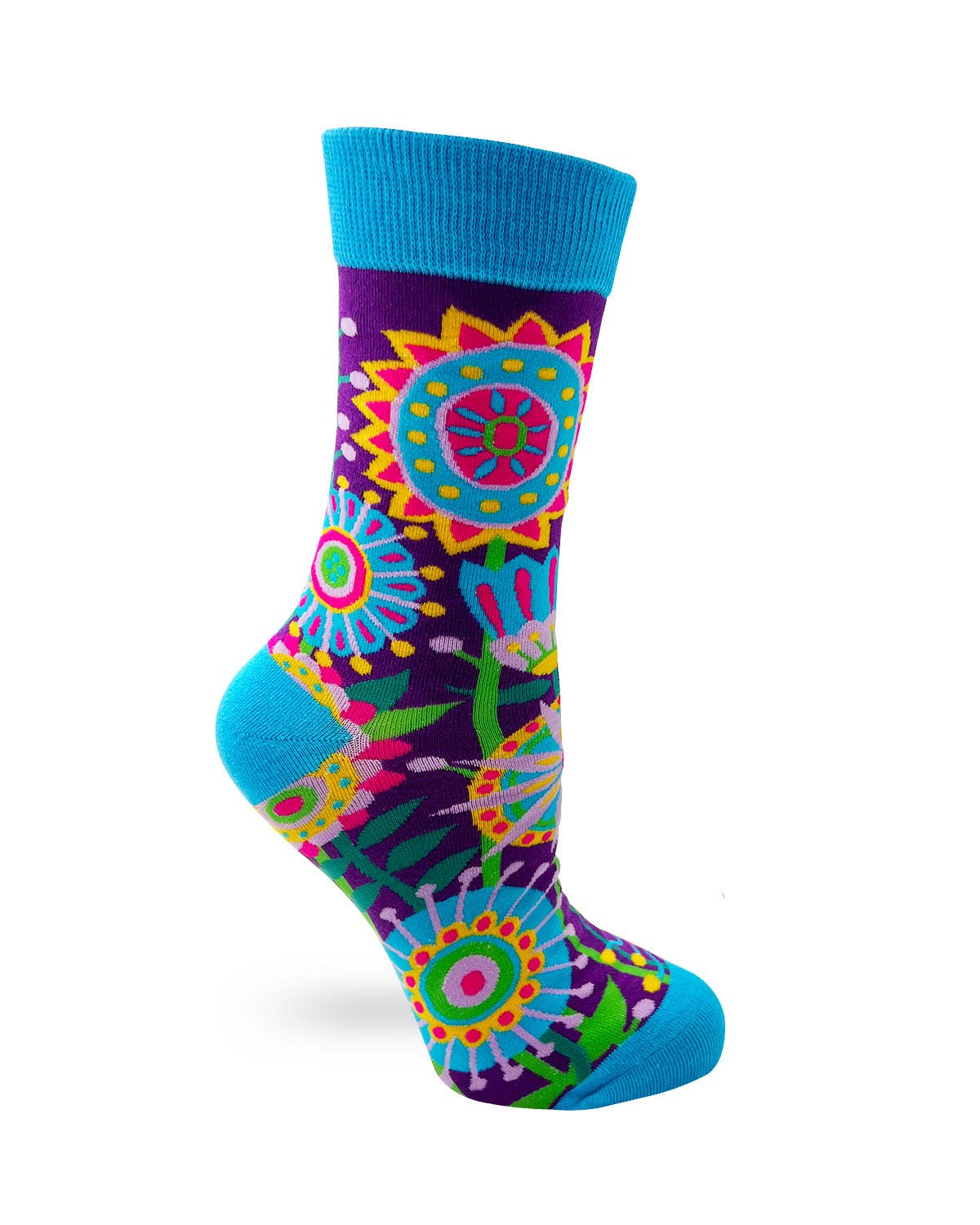 Socks 1- Funky Floral Women's Crew