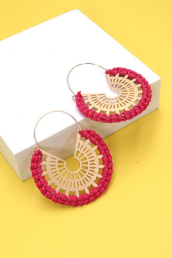 CROCHET WRAP FILIGREE DROP EARRINGS | 80E830: TURQ