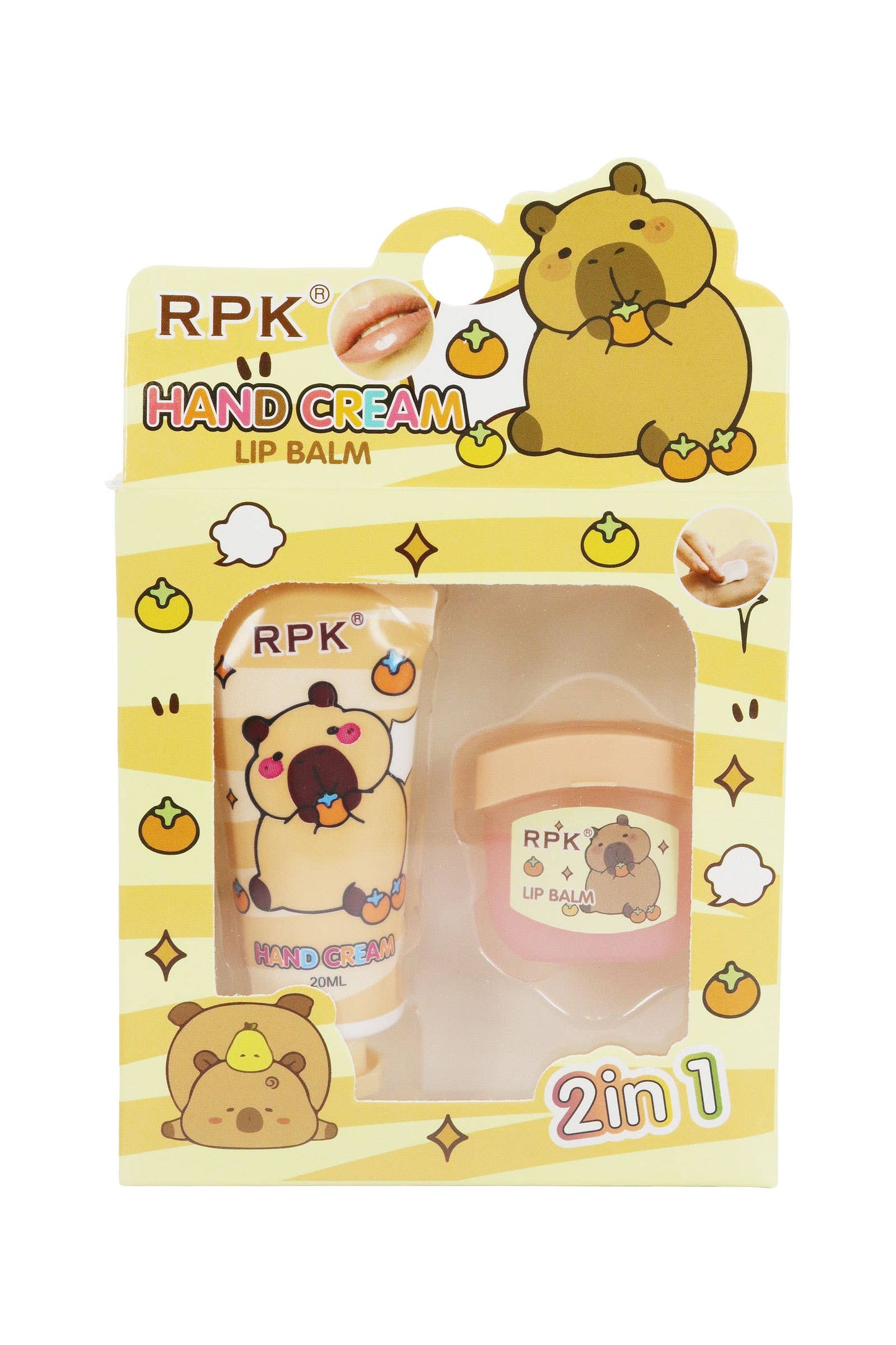 2-in-1 Capybara Hand Lotion And Lip Balm