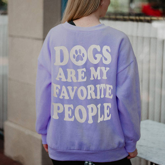 Dogs Are My Favorite People Graphic Sweatshirt