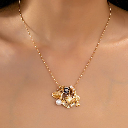 Nautical Charm Ball Chain Necklace | 80N92909