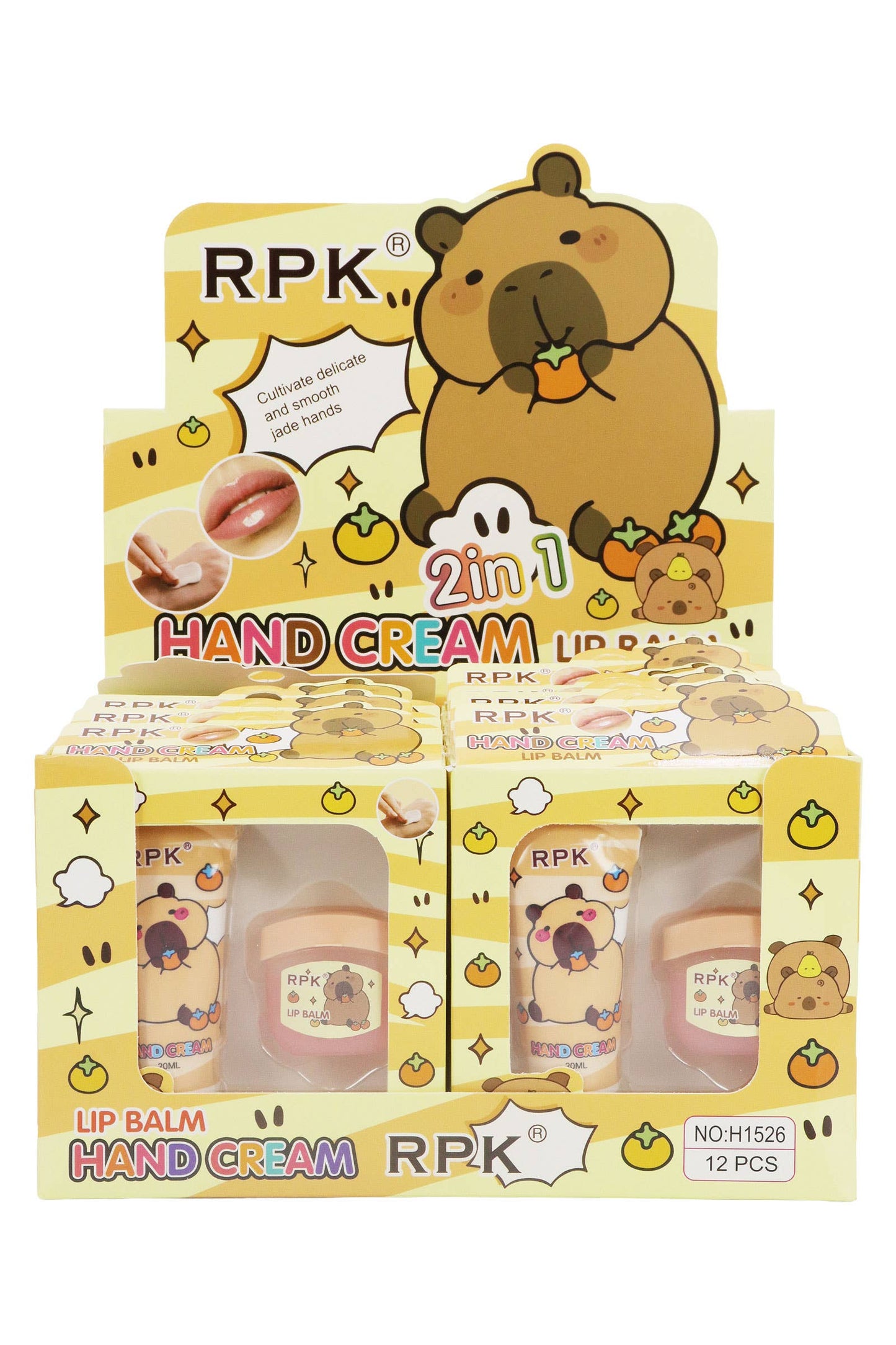 2-in-1 Capybara Hand Lotion And Lip Balm