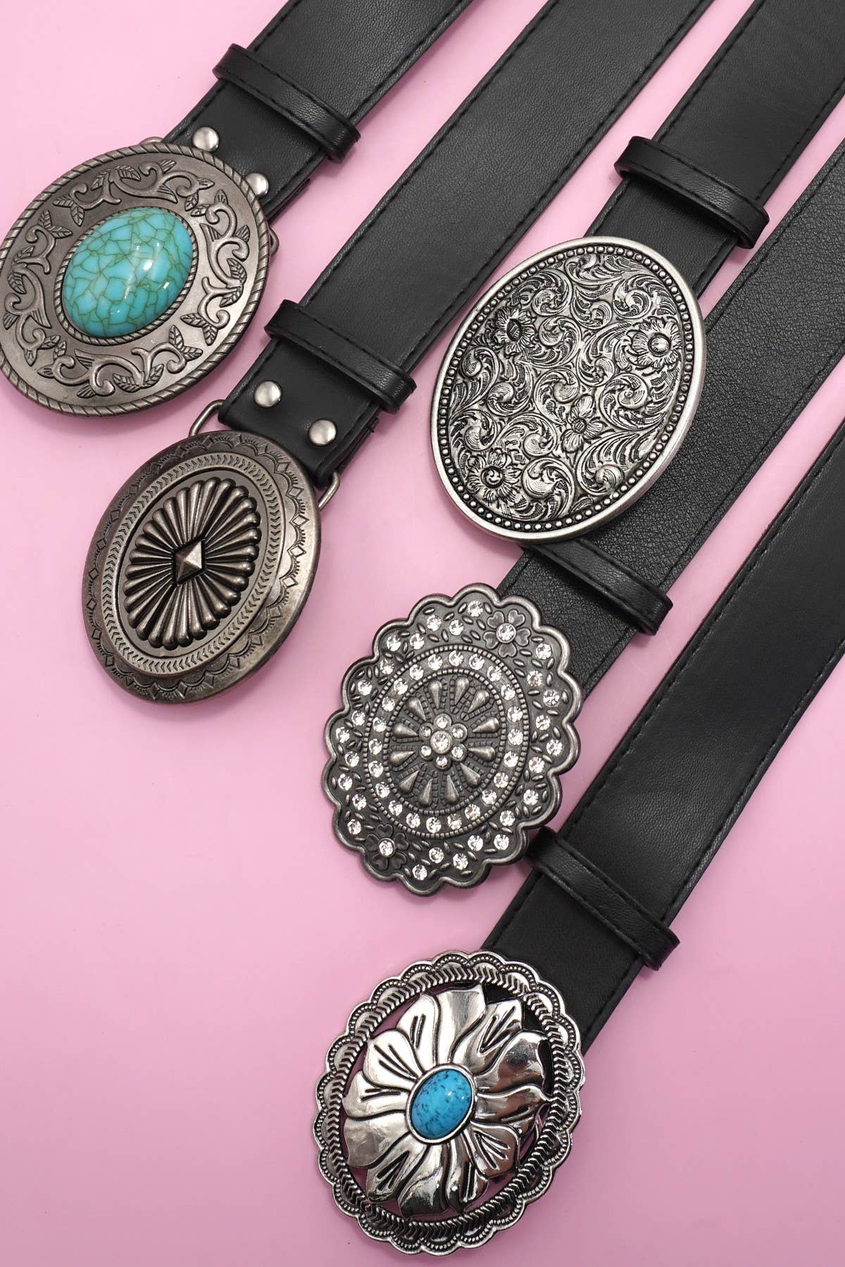 WESTERN OVAL BUCKLE FASHION LEATHER BELT | 40BT655
