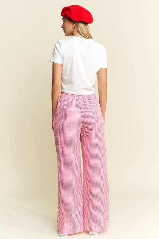 Gingham boxer pants