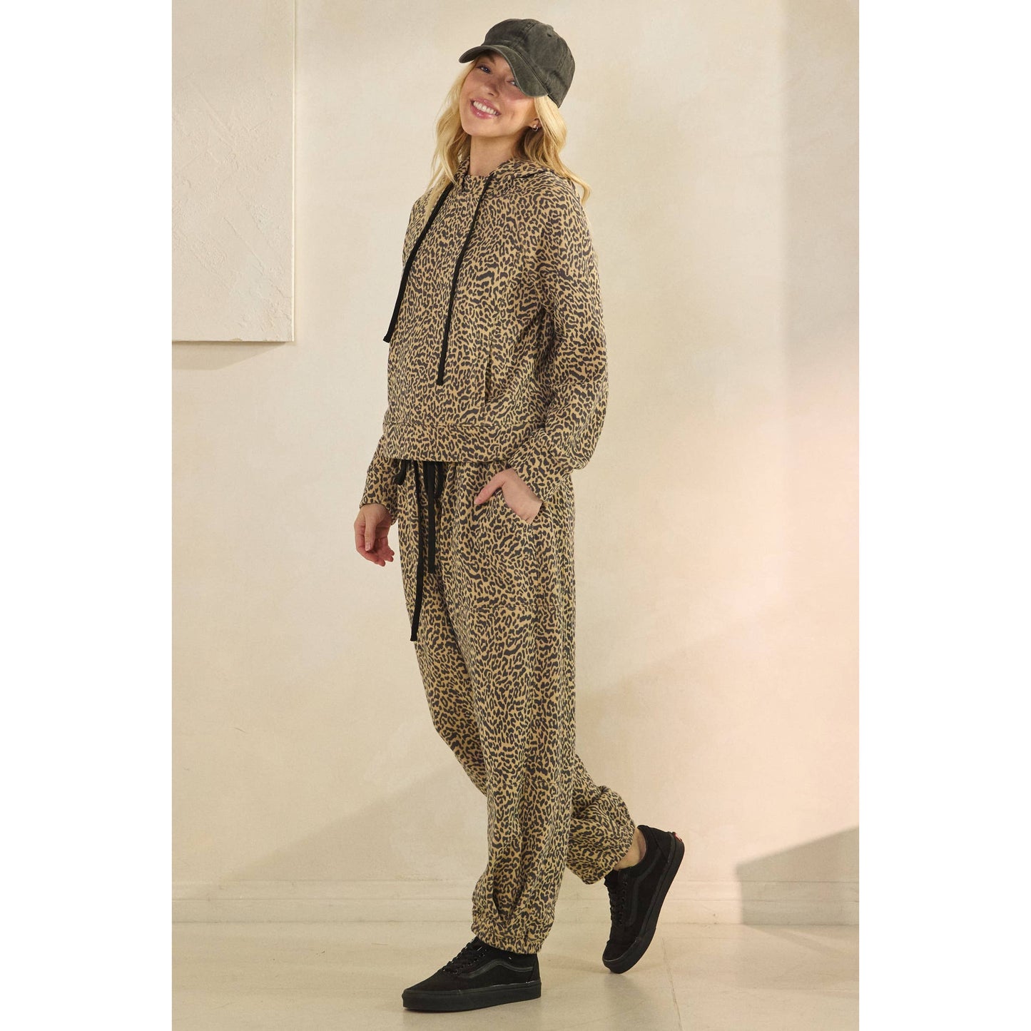 Printed French Terry Hoodie: Camo B / M