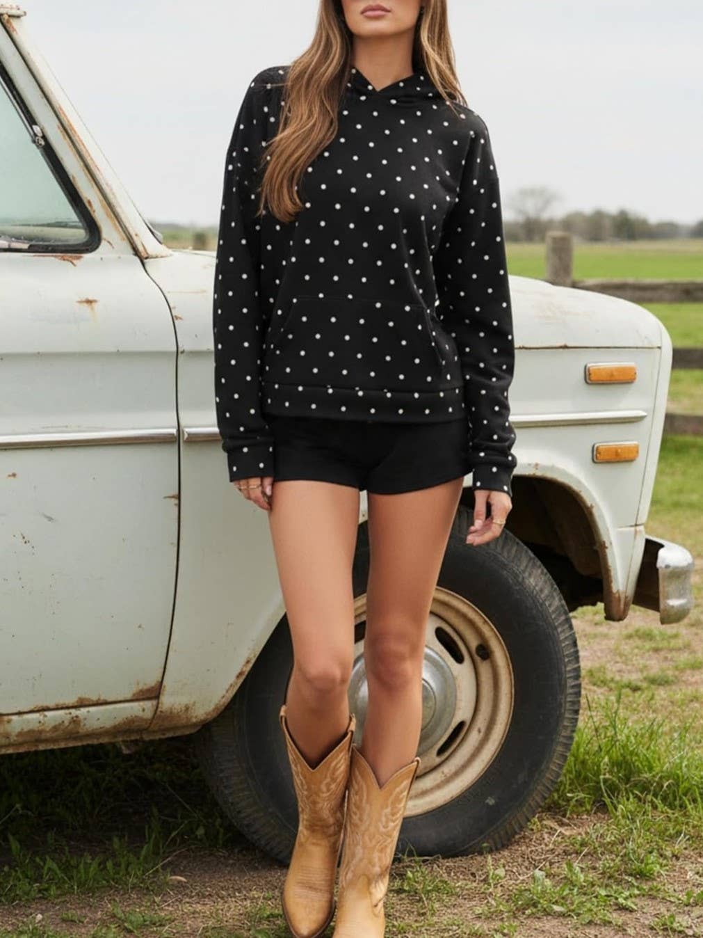 Oversized Polkadot Hoodie