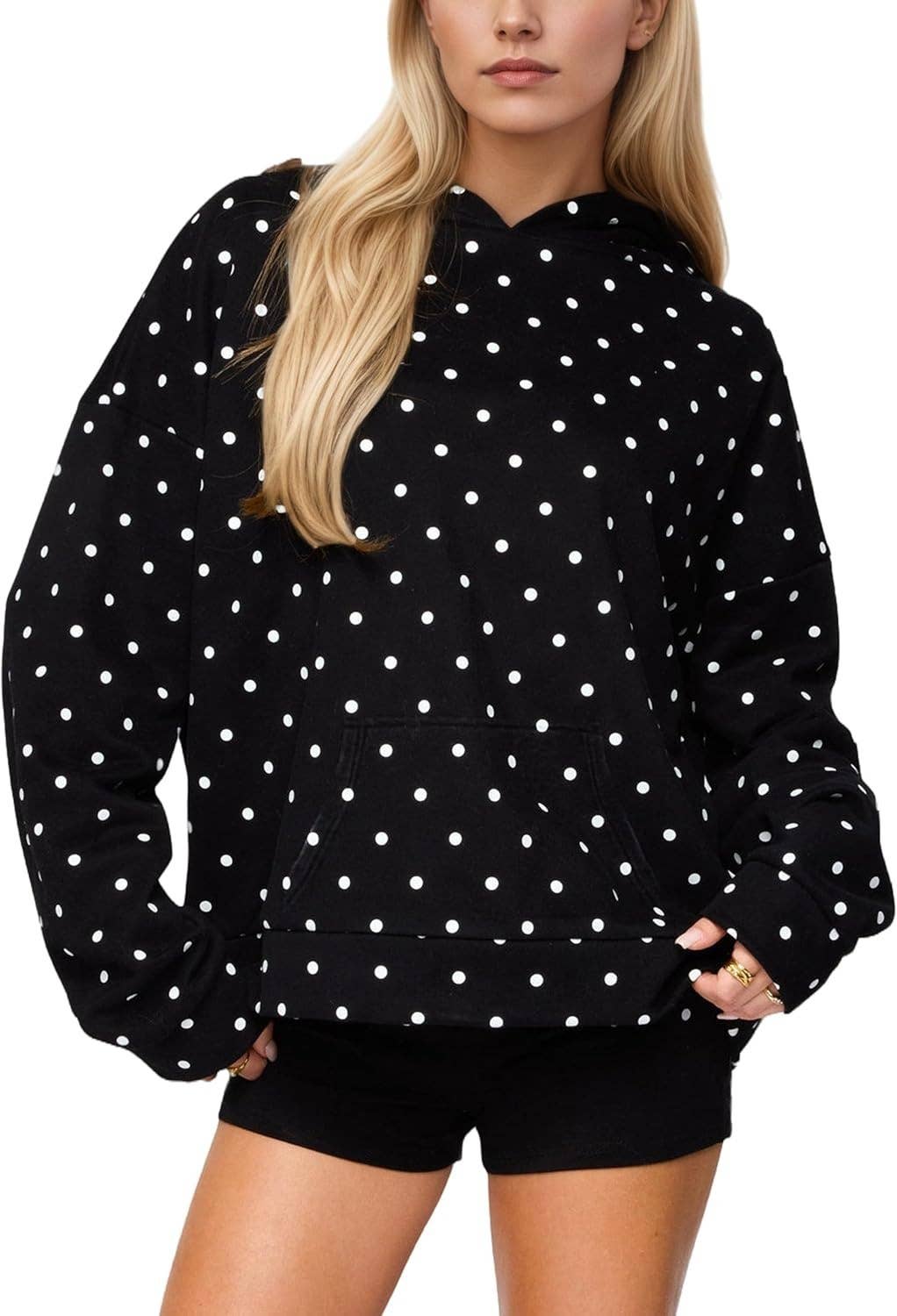 Oversized Polkadot Hoodie