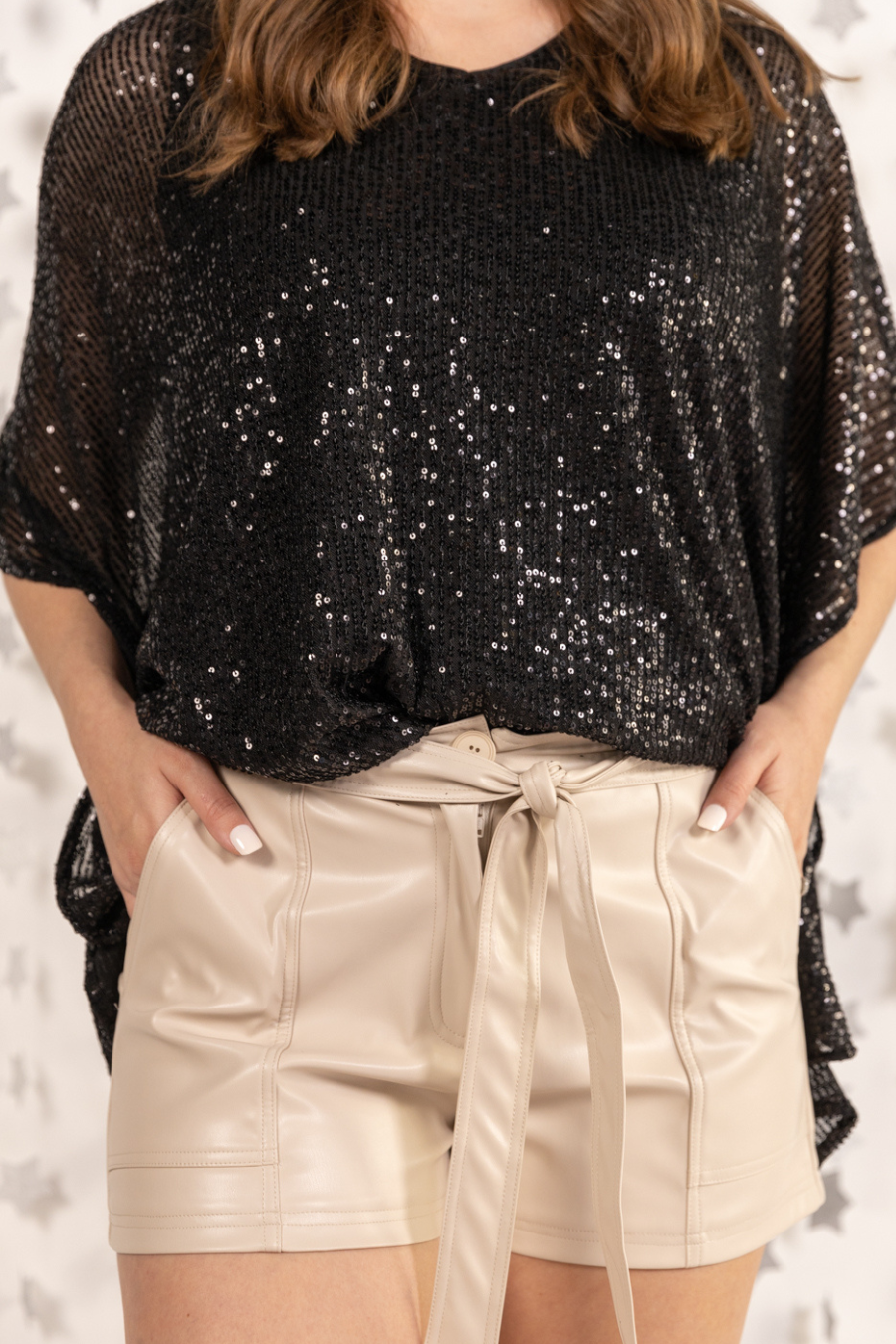 New York Minute Faux Leather Shorts