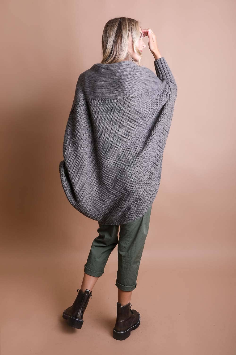 Bestselling Bat Sleeve Knit Cardigan! 🦇: Gray