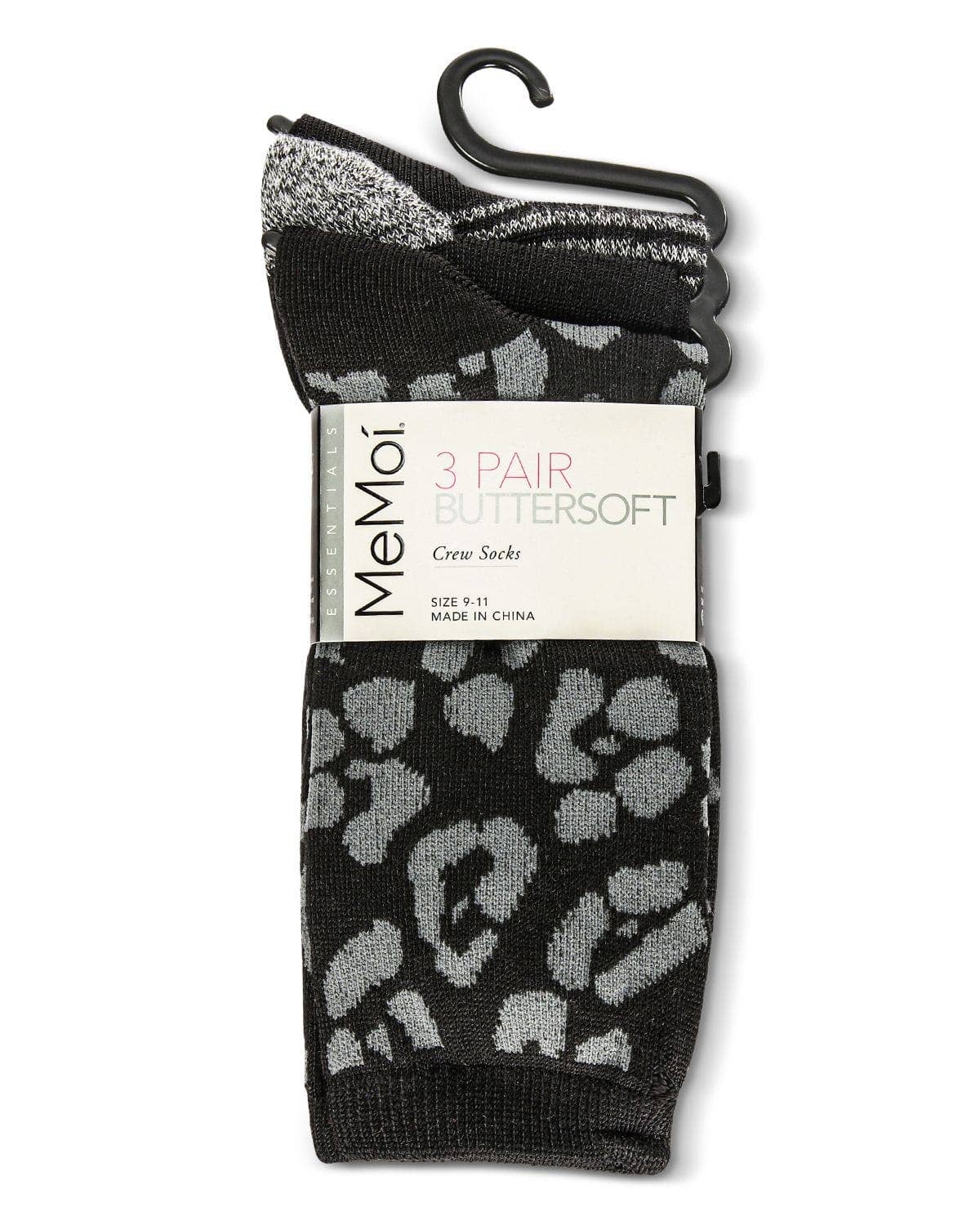 Leopard Buttersoft Crew 3 Pair Pack