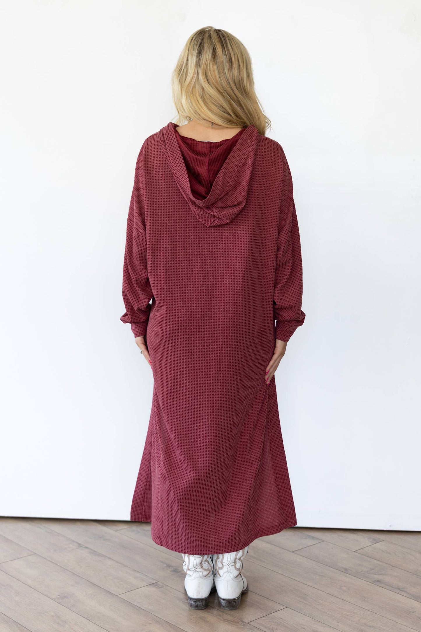 Waffle Knit Thermal Duster