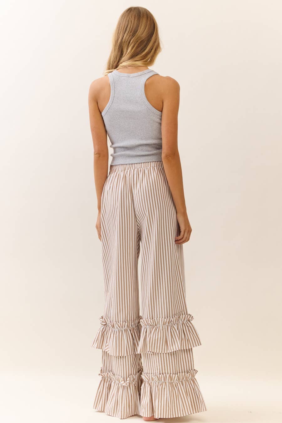 Oddi Striped Pull-on Maxi Pants