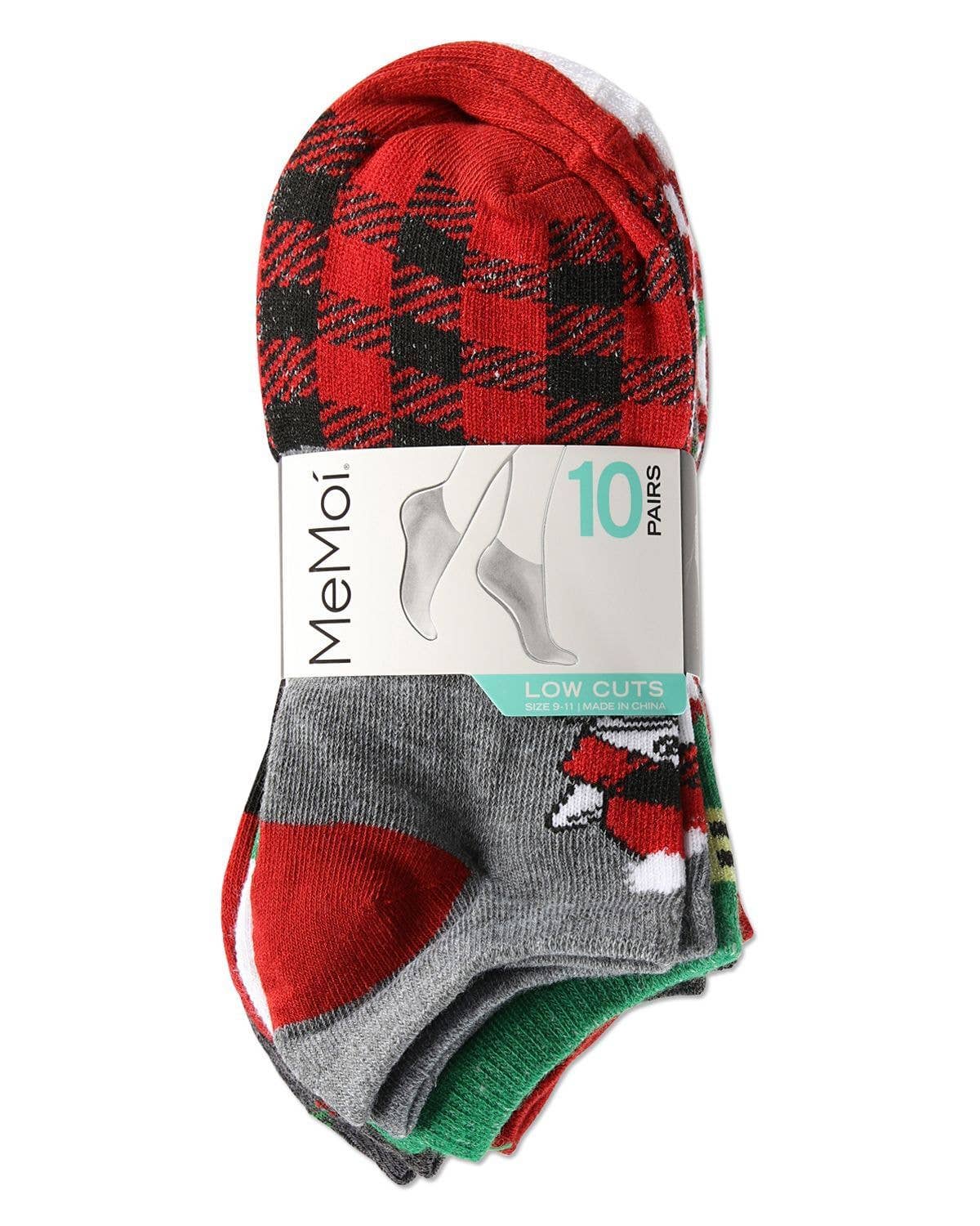 10 Pair Women's Holiday Kitty Low Cut Socks