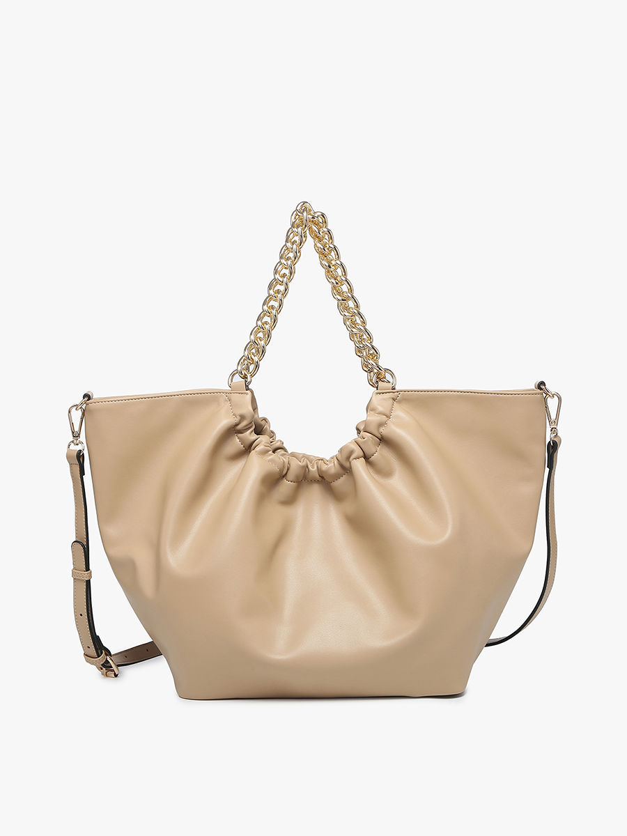 Stassi Slouchy Satchel Bag – Chain Strap