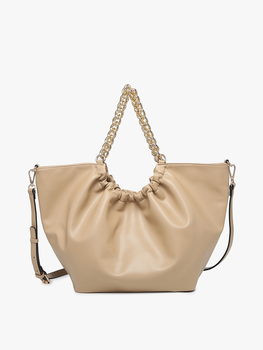 Stassi Slouchy Satchel Bag – Chain Strap