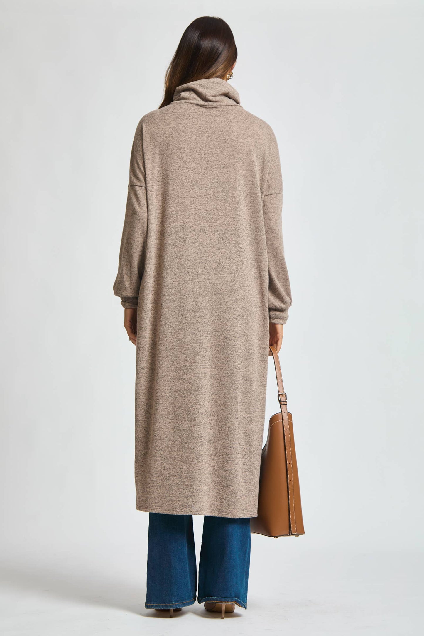 Flowy Surplice Wrap Duster