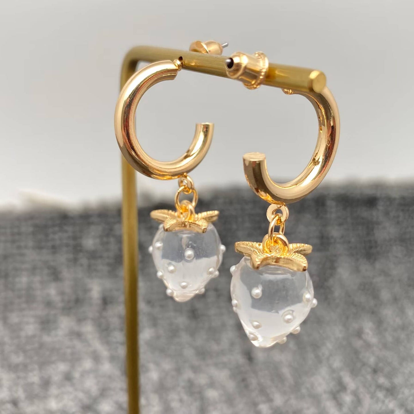 M31. Strawberry Dangle Earrings