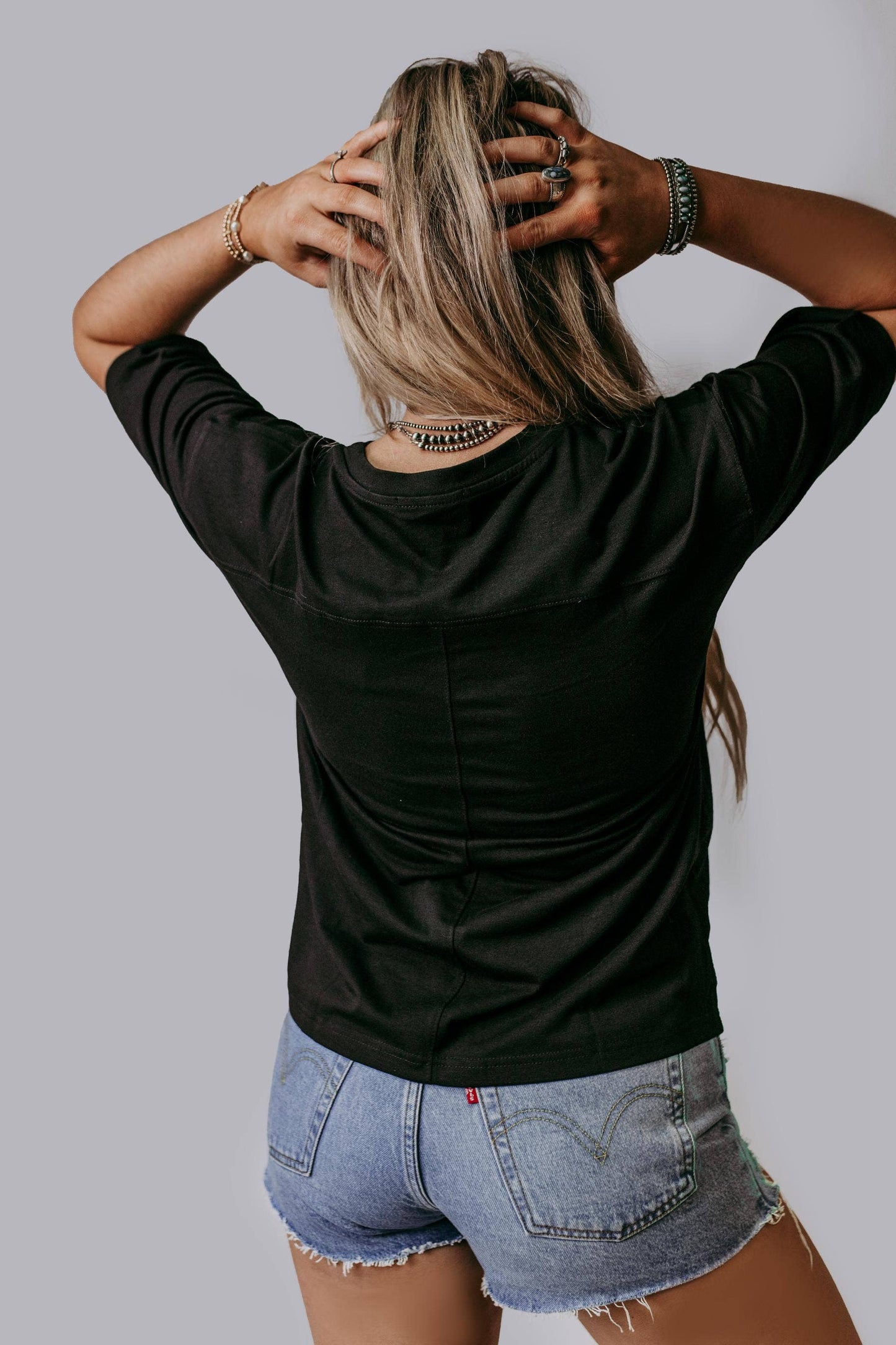 MK487 Tiger Oversize Rope Embroidery Tee