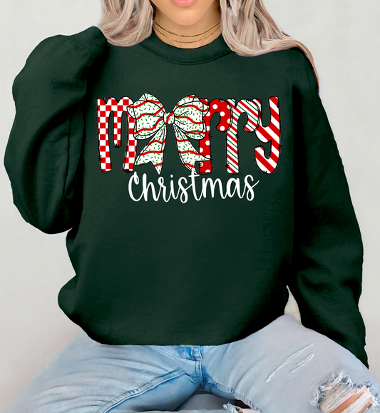 MERRY CHRISTMAS CAKE BOW