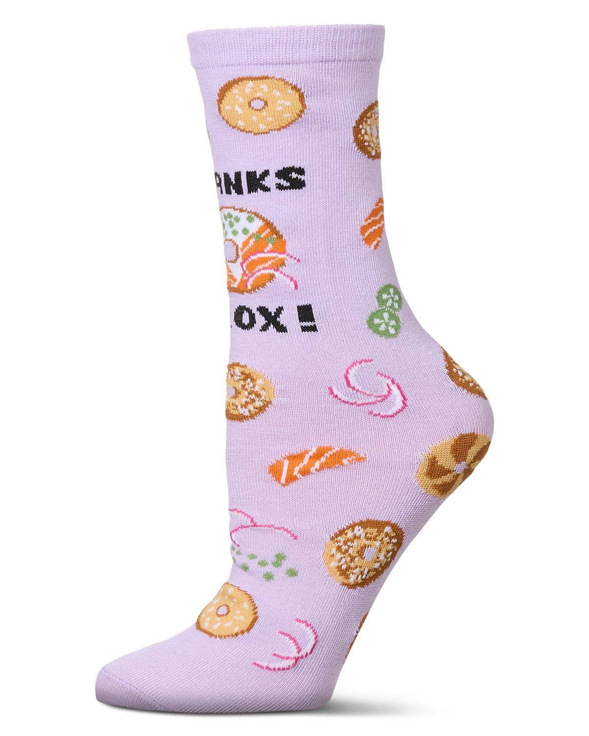 Thanks A Lox Greeting Card Socks: Orchid / One Size